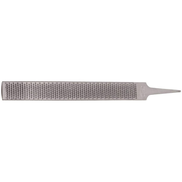 Nicholson Bastard Coarseness of Cut with a Tang Rasp with a Half Round Shape 10 Units 12 Inch Long. Nicholson Bastard Coarseness of Cut with a Tang Rasp with a Half Round Shape 10 Units 12 Inch Long.
